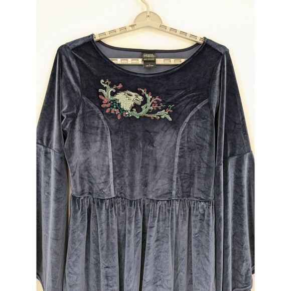 Game of Thrones Velvet Midi Dress Size 2X Sansa Stark Whimsigoth Renaissance - Picture 4 of 11
